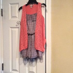 Girls romper with vest